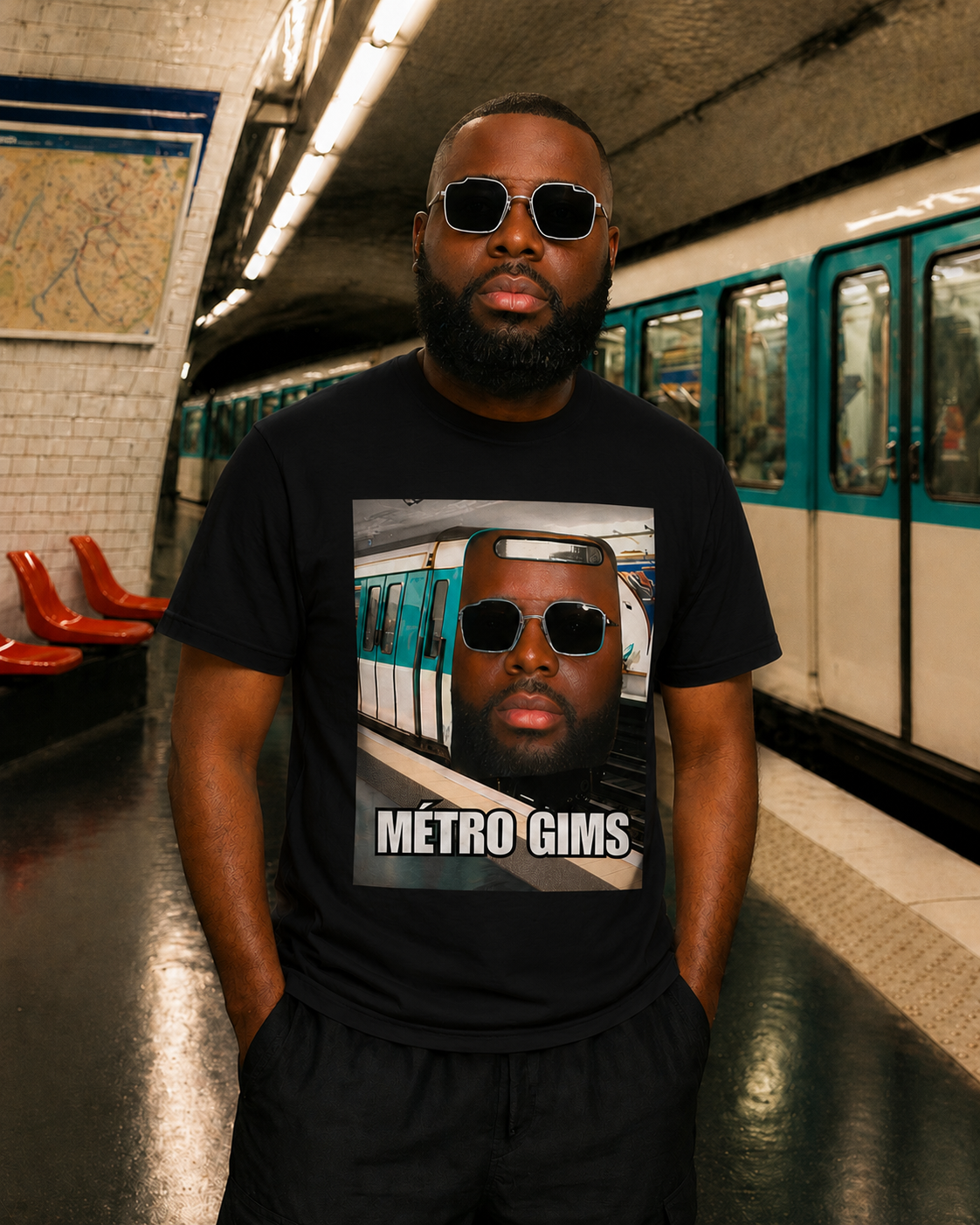 T-shirt Métro Gims | Parodisiaque