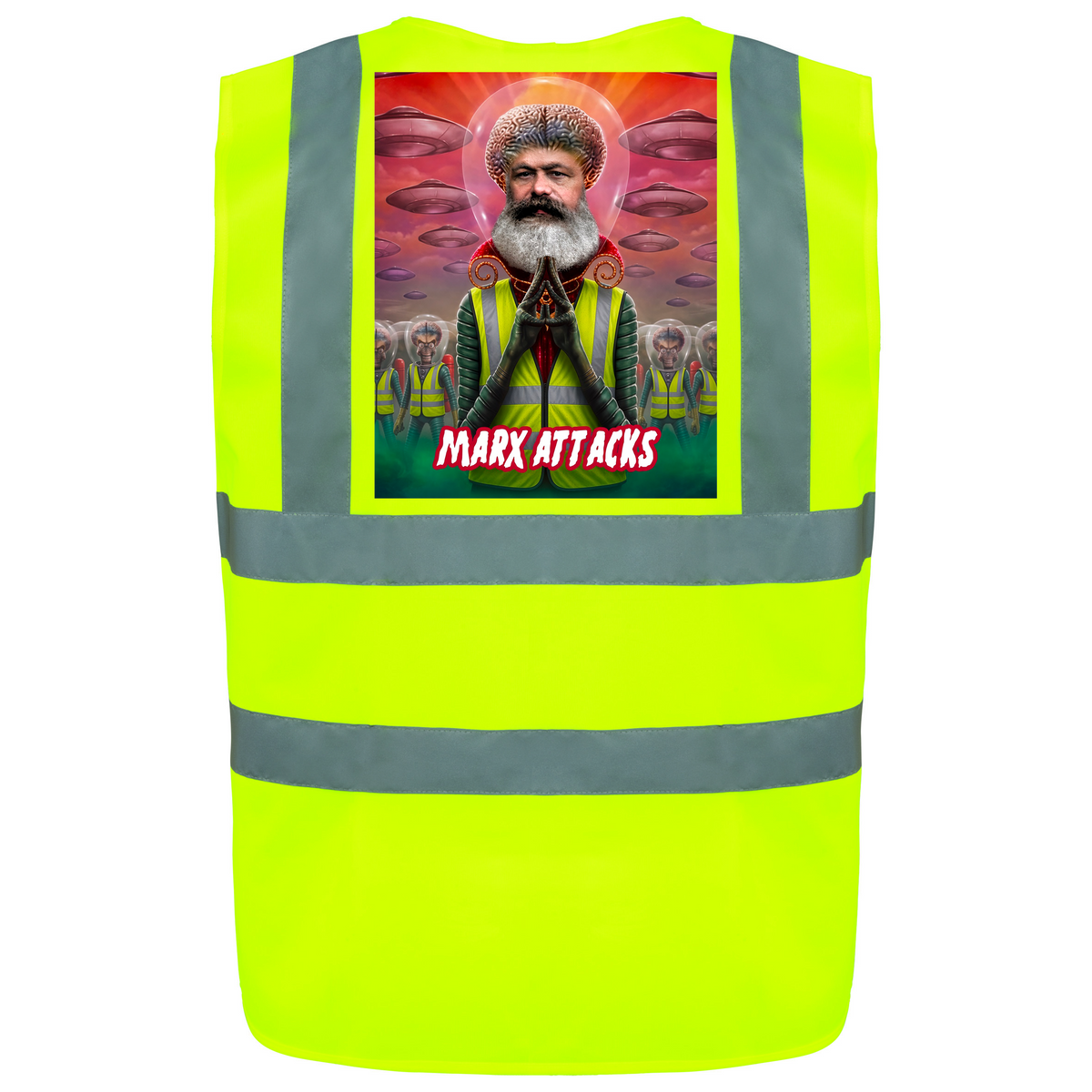 Gilet jaune Marx Attacks | Parodisiaque