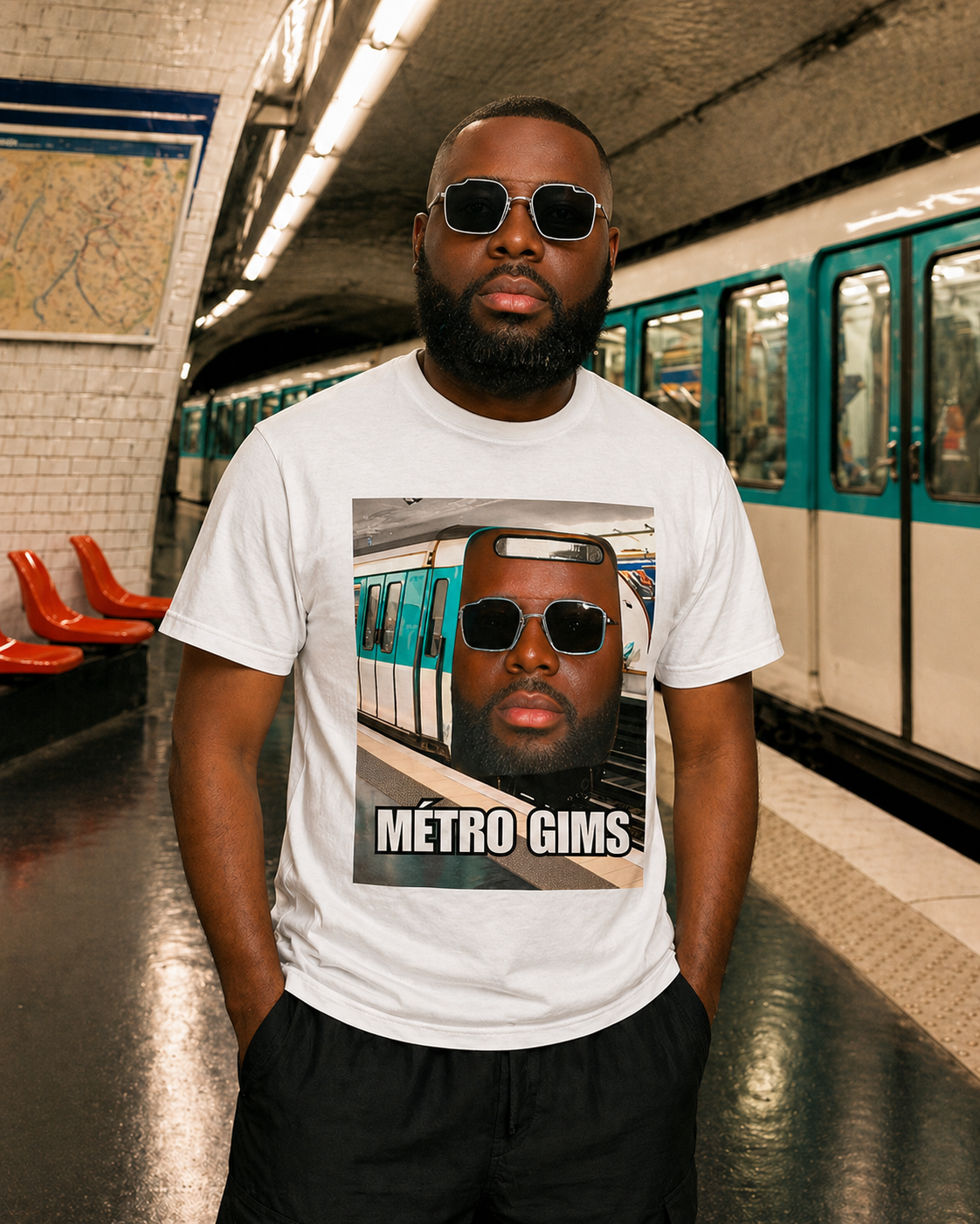 T-shirt Métro Gims | Parodisiaque