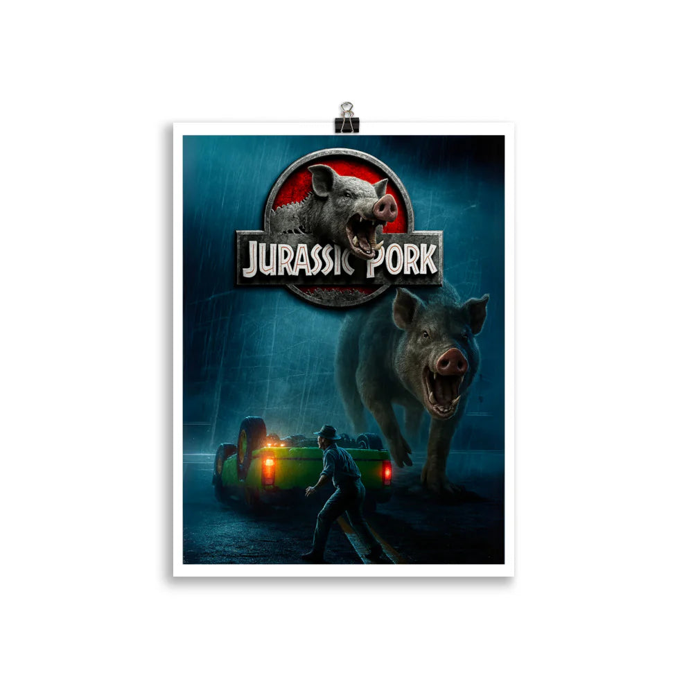 Poster Jurassik Pork | Parodisiaque