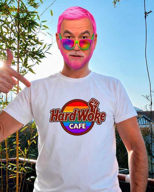 T-shirt Hard Woke Café | Parodisiaque