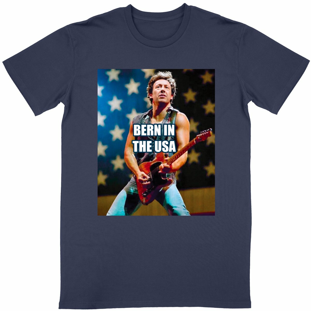 T-shirt Bern in the USA | Parodisiaque - face_bleumarine