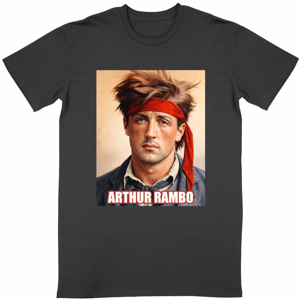 T-shirt Arthur Rambo | Parodisiaque - face_noir