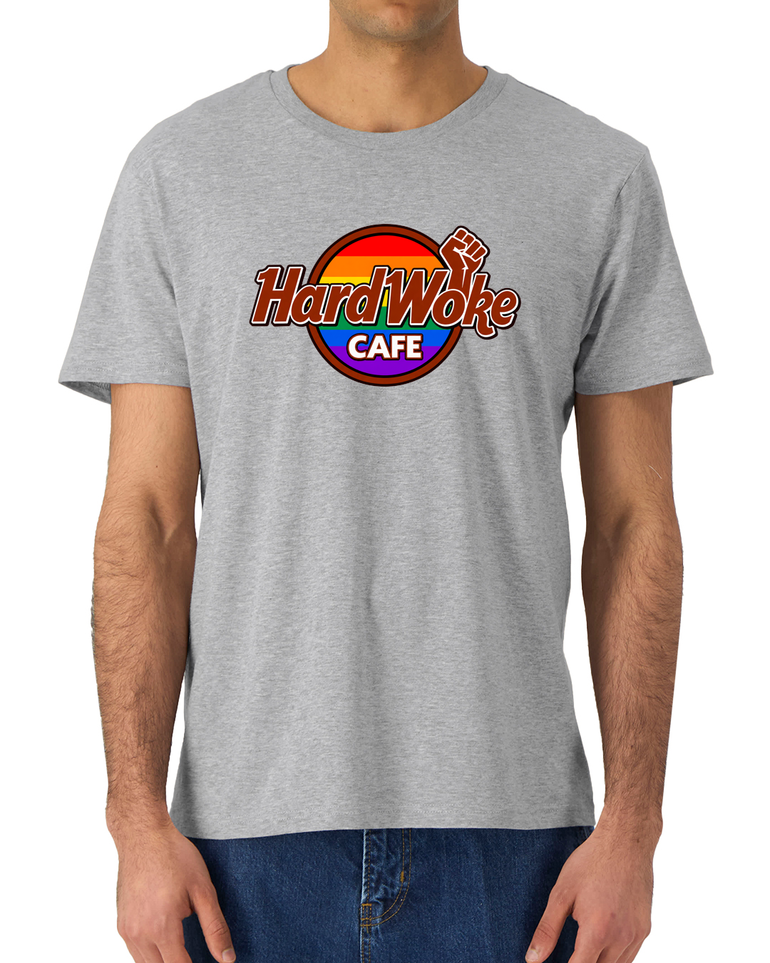 T-shirt Hard Woke Café | Parodisiaque