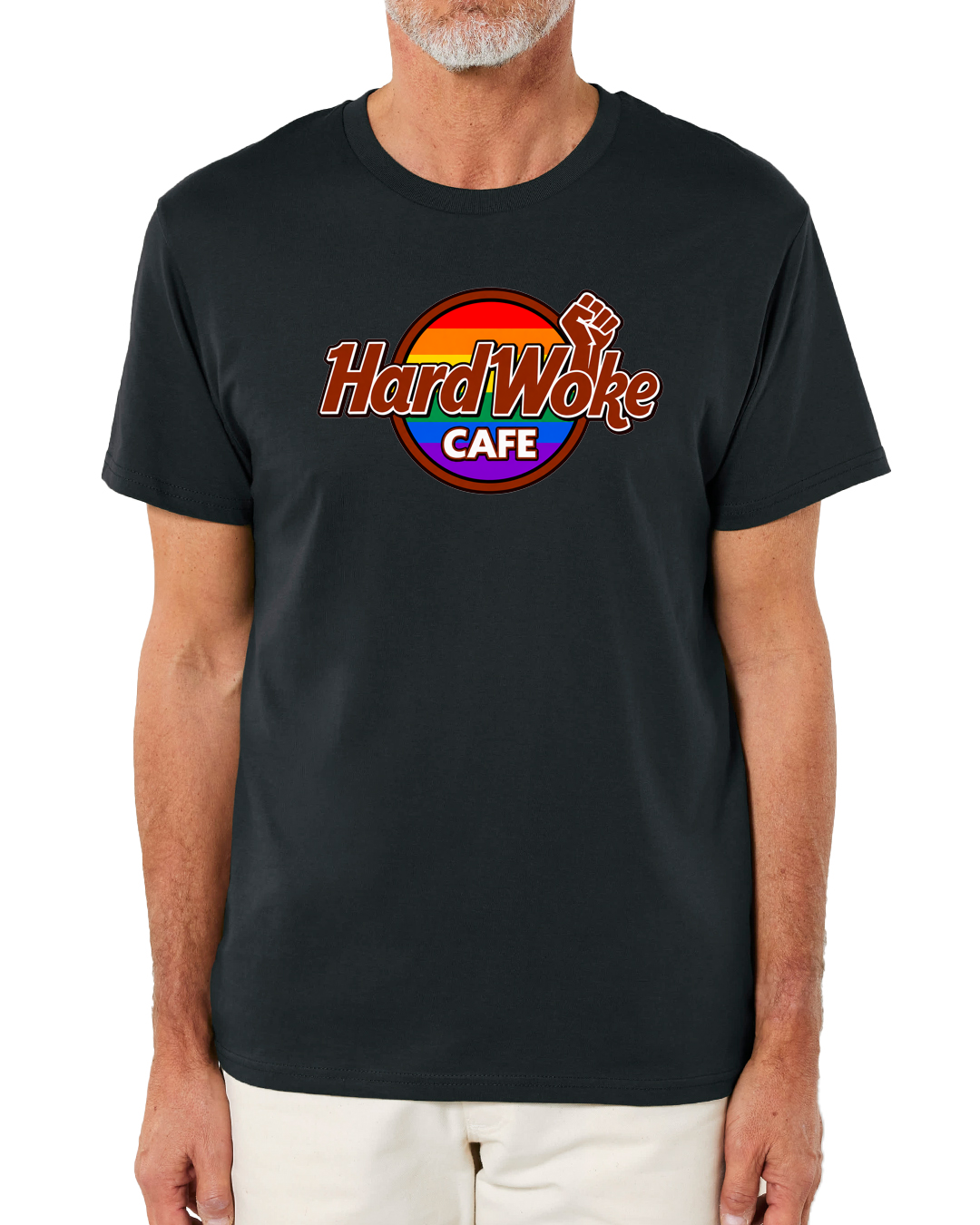 T-shirt Hard Woke Café | Parodisiaque