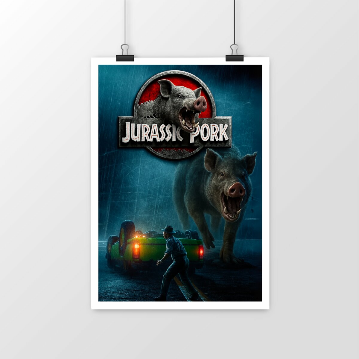 Poster Jurassik Pork | Parodisiaque - portrait
